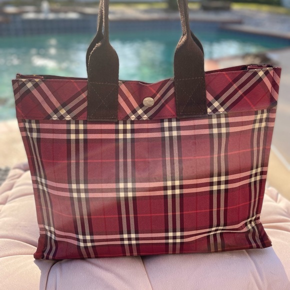 Burberry Handbags - Burberry Top Handle Red Nova Mini Bag